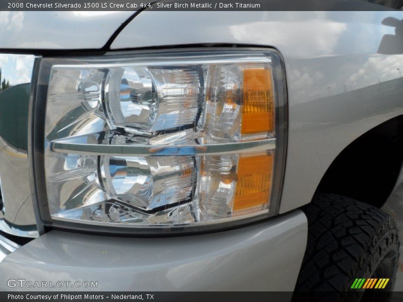Silver Birch Metallic / Dark Titanium 2008 Chevrolet Silverado 1500 LS Crew Cab 4x4