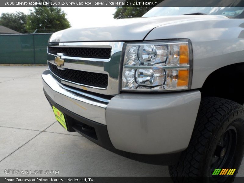 Silver Birch Metallic / Dark Titanium 2008 Chevrolet Silverado 1500 LS Crew Cab 4x4