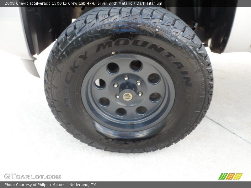 Silver Birch Metallic / Dark Titanium 2008 Chevrolet Silverado 1500 LS Crew Cab 4x4