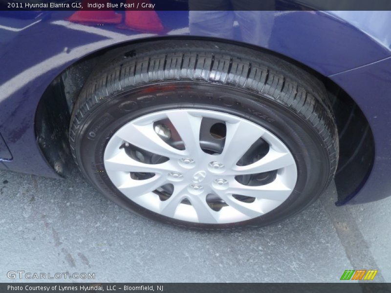 Indigo Blue Pearl / Gray 2011 Hyundai Elantra GLS