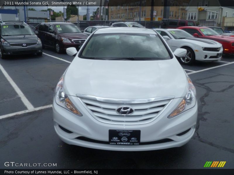 Shimmering White / Camel 2011 Hyundai Sonata GLS