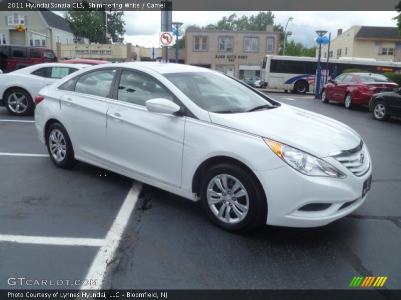 Shimmering White / Camel 2011 Hyundai Sonata GLS