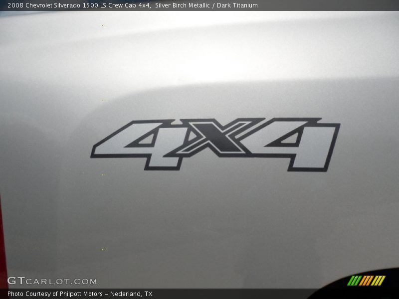 Silver Birch Metallic / Dark Titanium 2008 Chevrolet Silverado 1500 LS Crew Cab 4x4