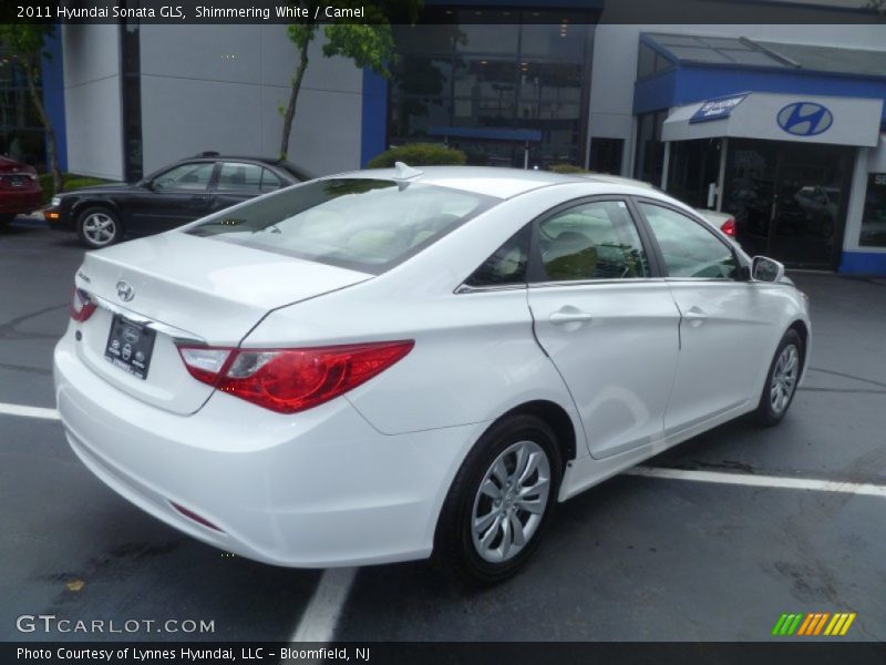 Shimmering White / Camel 2011 Hyundai Sonata GLS