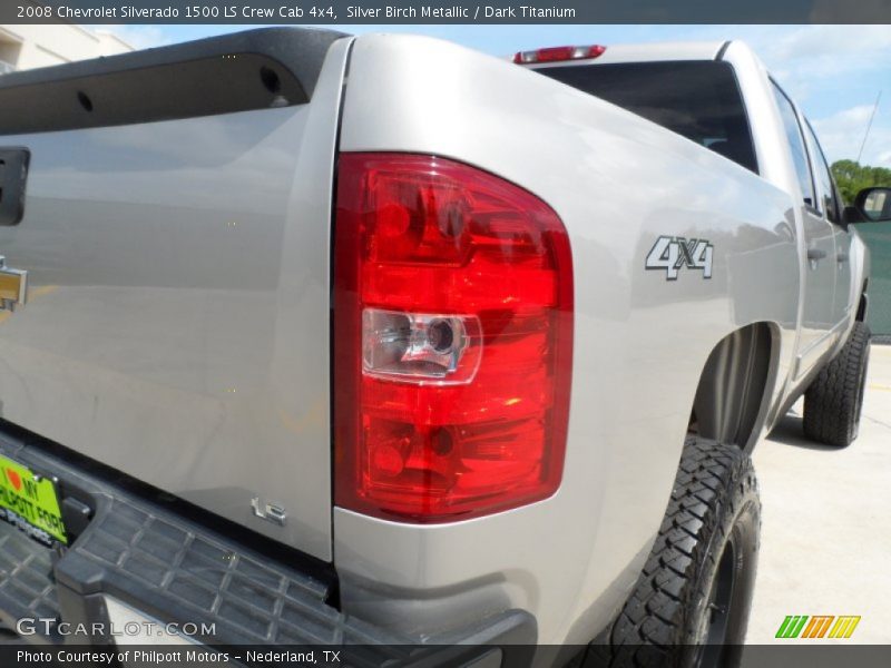 Silver Birch Metallic / Dark Titanium 2008 Chevrolet Silverado 1500 LS Crew Cab 4x4