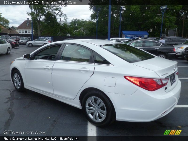 Shimmering White / Camel 2011 Hyundai Sonata GLS