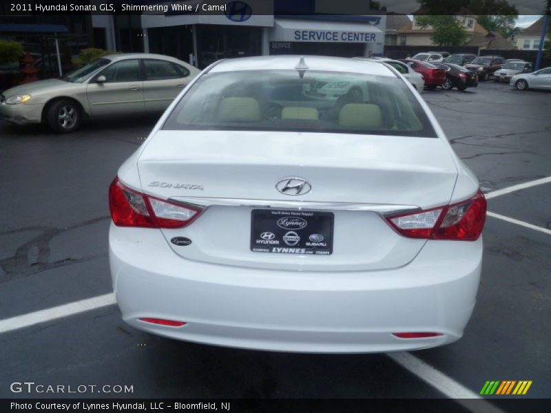 Shimmering White / Camel 2011 Hyundai Sonata GLS