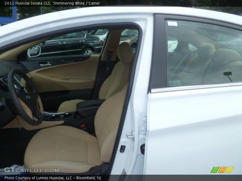 Shimmering White / Camel 2011 Hyundai Sonata GLS