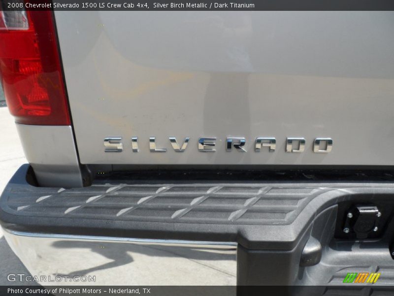Silver Birch Metallic / Dark Titanium 2008 Chevrolet Silverado 1500 LS Crew Cab 4x4