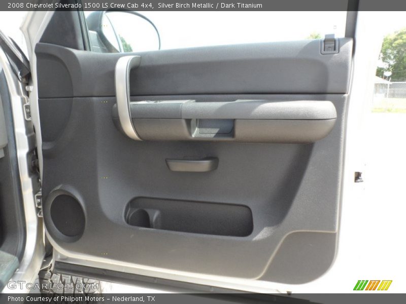 Silver Birch Metallic / Dark Titanium 2008 Chevrolet Silverado 1500 LS Crew Cab 4x4