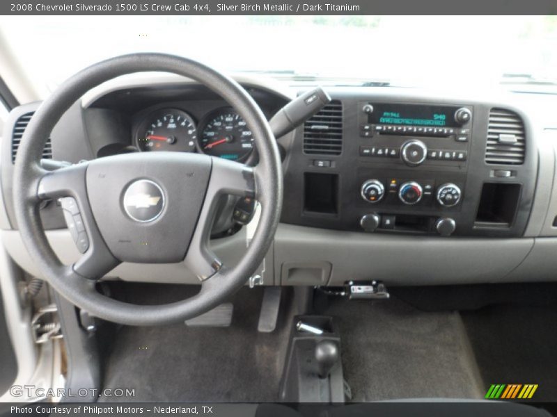 Silver Birch Metallic / Dark Titanium 2008 Chevrolet Silverado 1500 LS Crew Cab 4x4