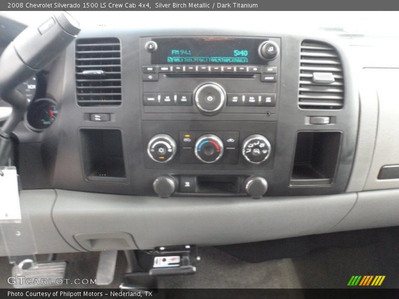 Silver Birch Metallic / Dark Titanium 2008 Chevrolet Silverado 1500 LS Crew Cab 4x4