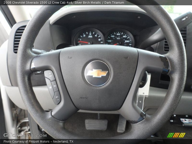 Silver Birch Metallic / Dark Titanium 2008 Chevrolet Silverado 1500 LS Crew Cab 4x4