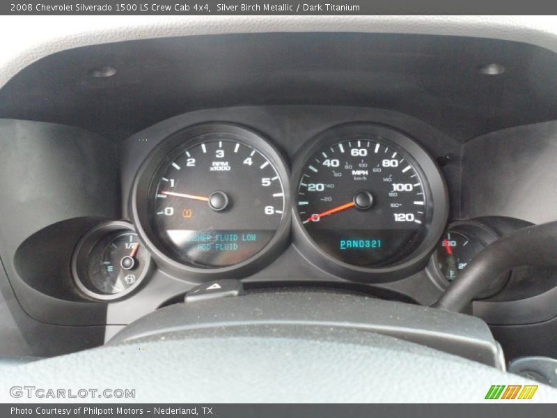 Silver Birch Metallic / Dark Titanium 2008 Chevrolet Silverado 1500 LS Crew Cab 4x4