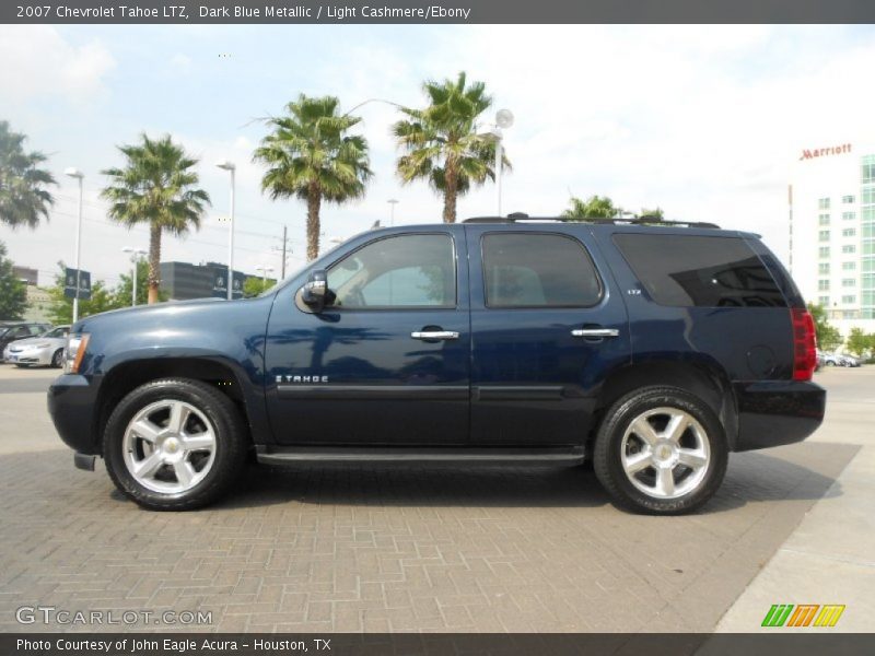 Dark Blue Metallic / Light Cashmere/Ebony 2007 Chevrolet Tahoe LTZ