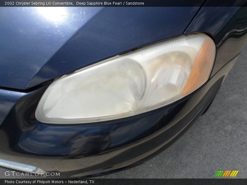 Deep Sapphire Blue Pearl / Sandstone 2002 Chrysler Sebring LXi Convertible