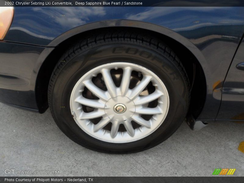 Deep Sapphire Blue Pearl / Sandstone 2002 Chrysler Sebring LXi Convertible