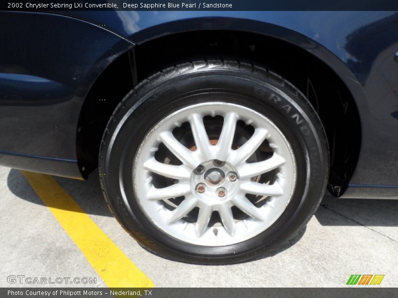 Deep Sapphire Blue Pearl / Sandstone 2002 Chrysler Sebring LXi Convertible