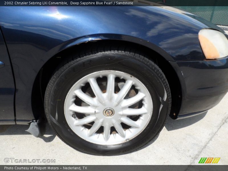 Deep Sapphire Blue Pearl / Sandstone 2002 Chrysler Sebring LXi Convertible