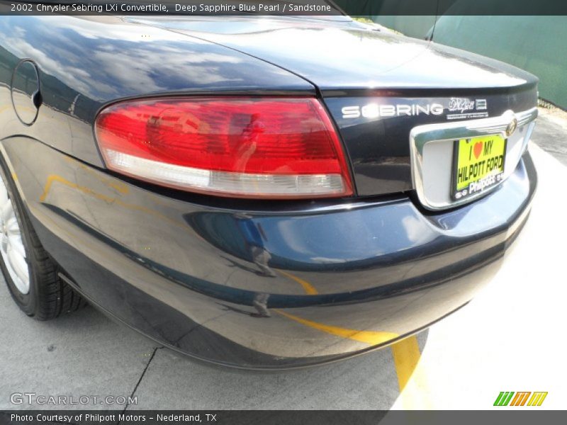 Deep Sapphire Blue Pearl / Sandstone 2002 Chrysler Sebring LXi Convertible