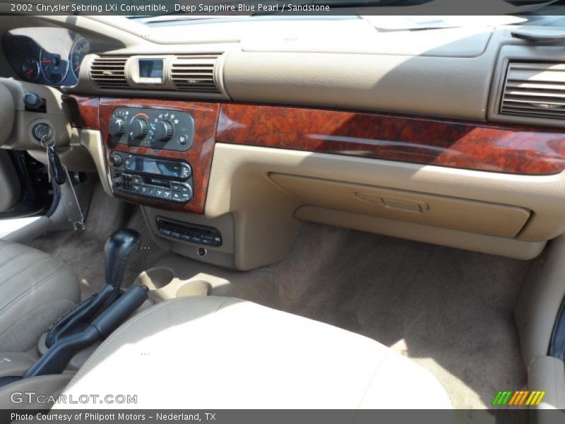 Deep Sapphire Blue Pearl / Sandstone 2002 Chrysler Sebring LXi Convertible