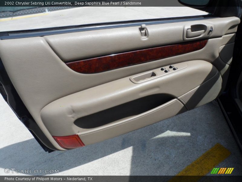 Deep Sapphire Blue Pearl / Sandstone 2002 Chrysler Sebring LXi Convertible
