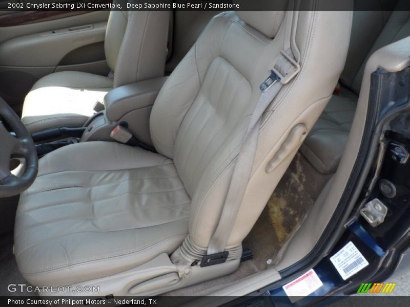 Deep Sapphire Blue Pearl / Sandstone 2002 Chrysler Sebring LXi Convertible
