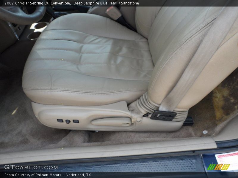 Deep Sapphire Blue Pearl / Sandstone 2002 Chrysler Sebring LXi Convertible