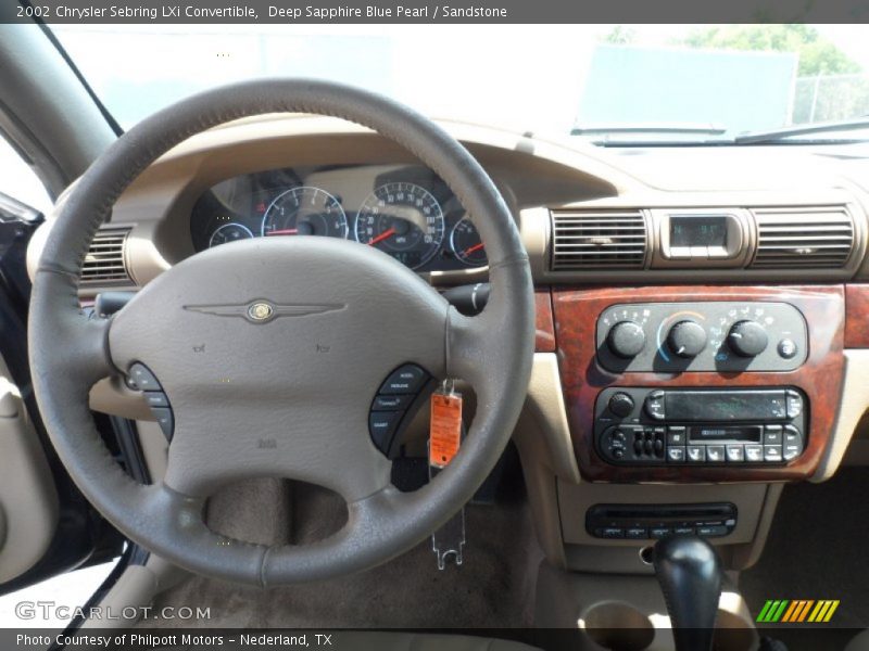 Deep Sapphire Blue Pearl / Sandstone 2002 Chrysler Sebring LXi Convertible