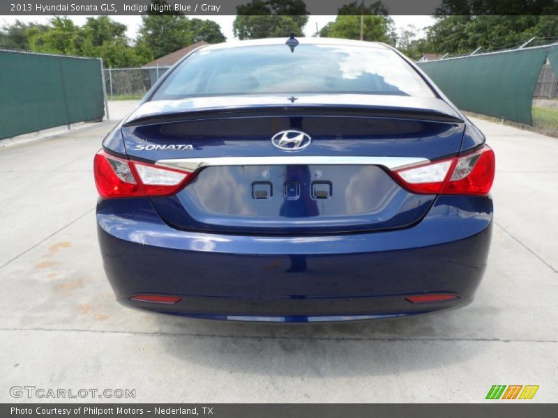 Indigo Night Blue / Gray 2013 Hyundai Sonata GLS