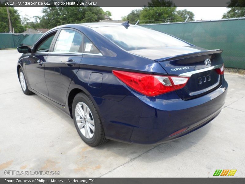 Indigo Night Blue / Gray 2013 Hyundai Sonata GLS