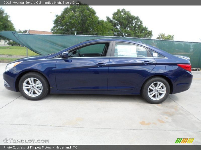 Indigo Night Blue / Gray 2013 Hyundai Sonata GLS