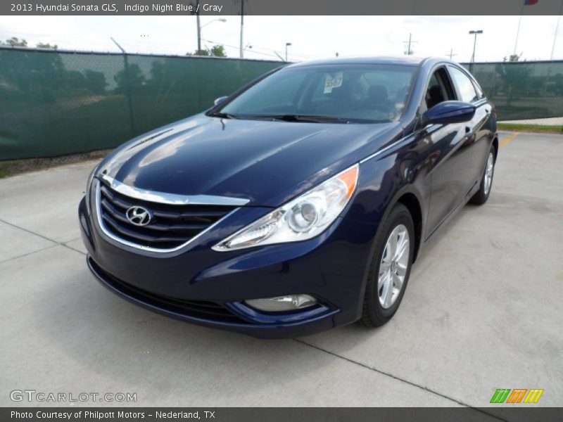 Indigo Night Blue / Gray 2013 Hyundai Sonata GLS