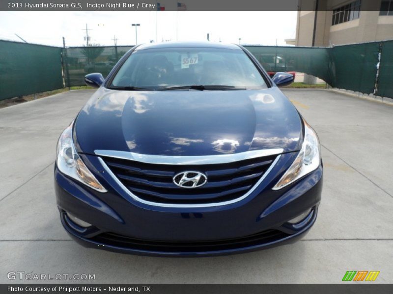 Indigo Night Blue / Gray 2013 Hyundai Sonata GLS