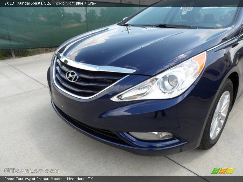 Indigo Night Blue / Gray 2013 Hyundai Sonata GLS