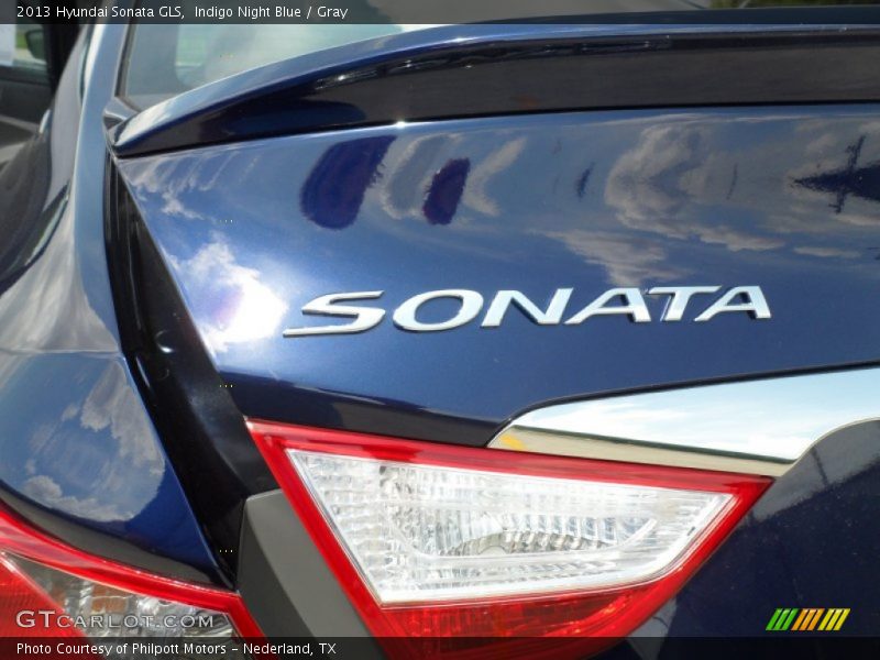 Indigo Night Blue / Gray 2013 Hyundai Sonata GLS
