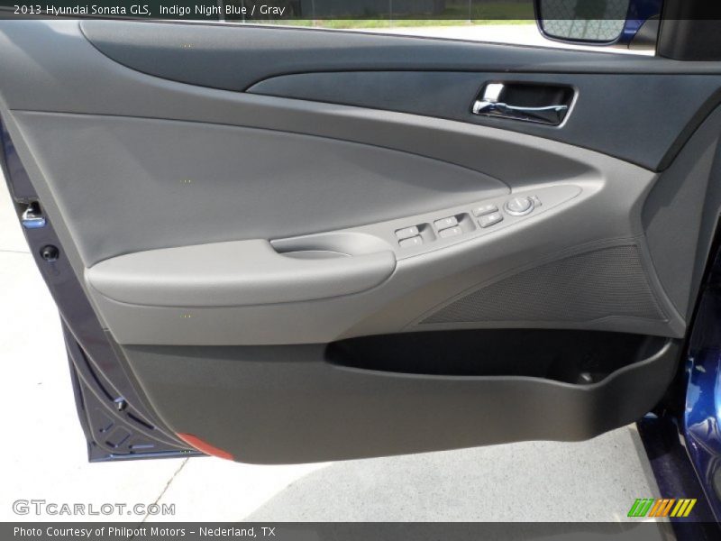 Indigo Night Blue / Gray 2013 Hyundai Sonata GLS
