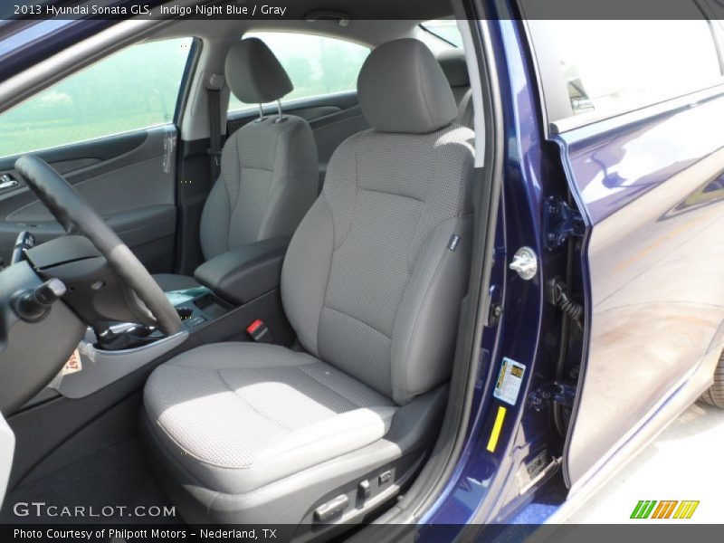 Indigo Night Blue / Gray 2013 Hyundai Sonata GLS