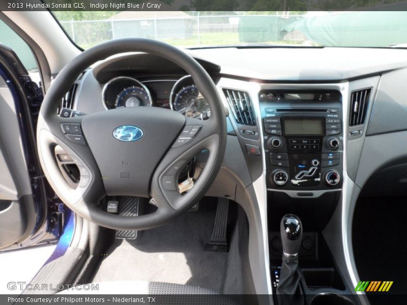 Indigo Night Blue / Gray 2013 Hyundai Sonata GLS