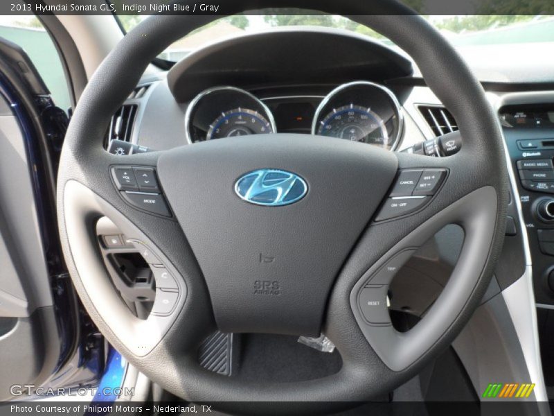 Indigo Night Blue / Gray 2013 Hyundai Sonata GLS