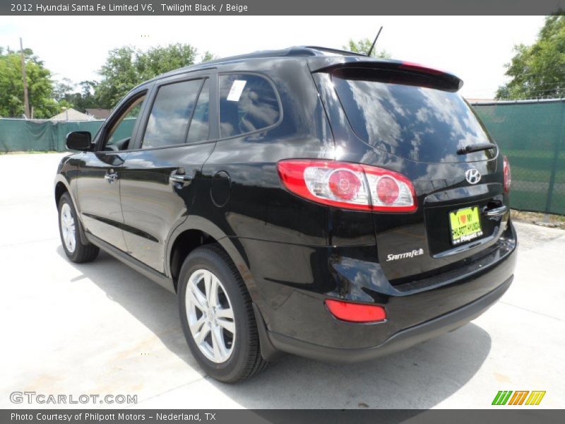 Twilight Black / Beige 2012 Hyundai Santa Fe Limited V6