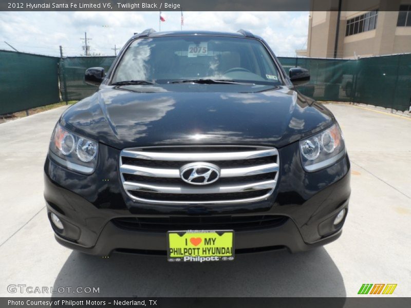 Twilight Black / Beige 2012 Hyundai Santa Fe Limited V6