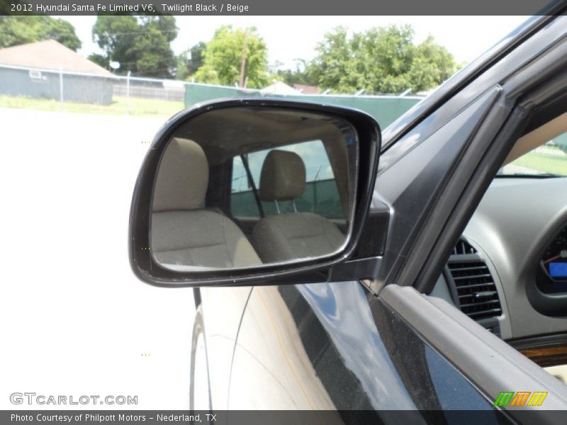 Twilight Black / Beige 2012 Hyundai Santa Fe Limited V6