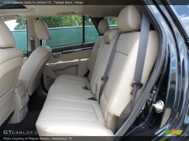 Twilight Black / Beige 2012 Hyundai Santa Fe Limited V6