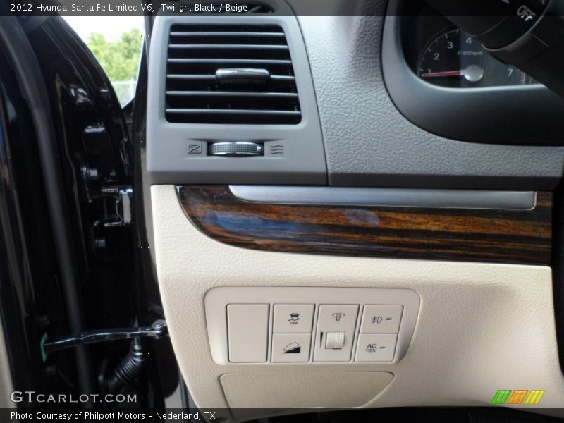 Twilight Black / Beige 2012 Hyundai Santa Fe Limited V6
