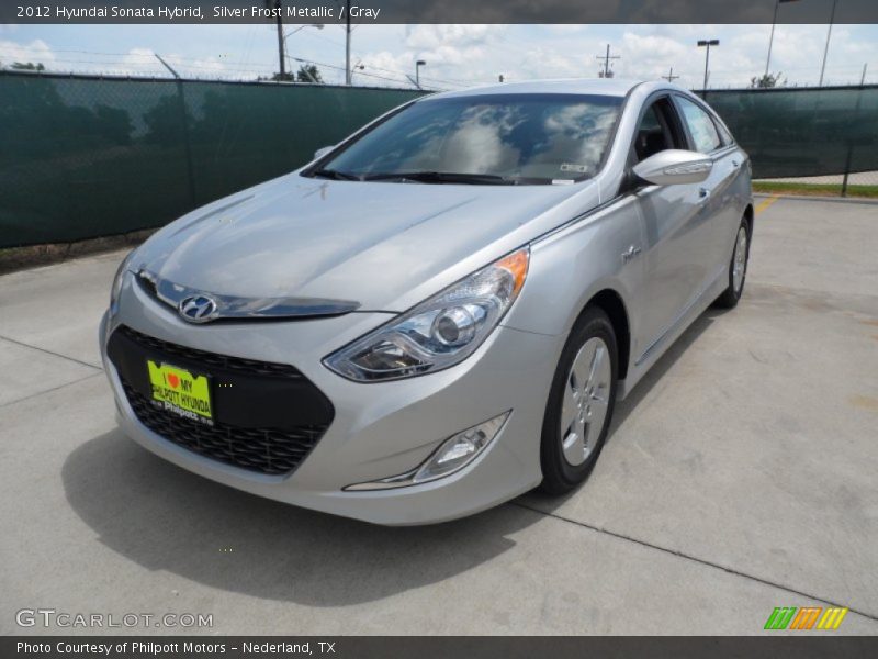 Silver Frost Metallic / Gray 2012 Hyundai Sonata Hybrid