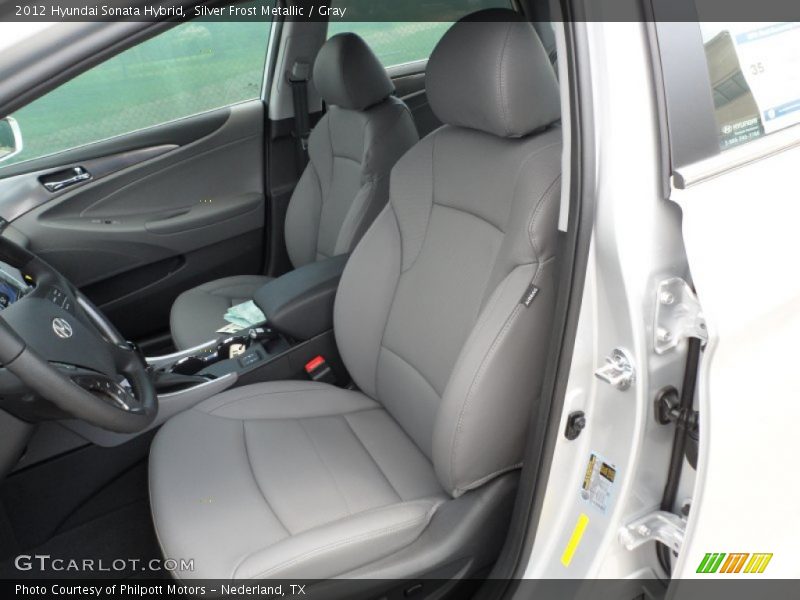 Silver Frost Metallic / Gray 2012 Hyundai Sonata Hybrid