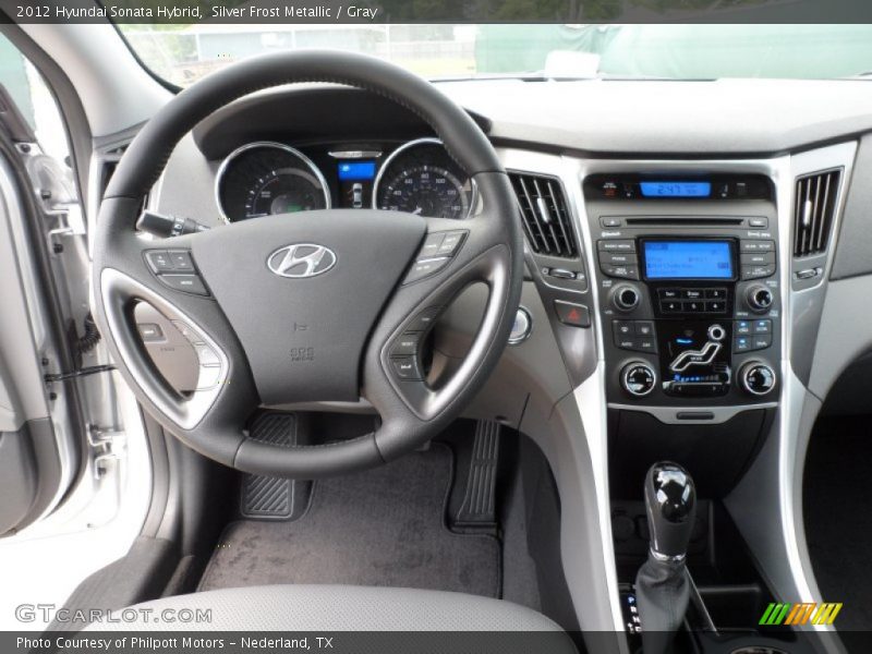 Silver Frost Metallic / Gray 2012 Hyundai Sonata Hybrid