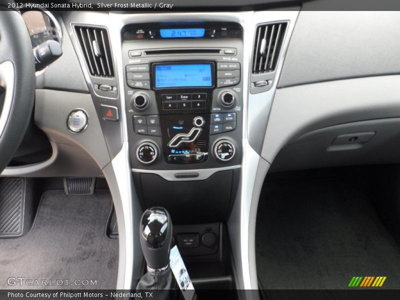 Silver Frost Metallic / Gray 2012 Hyundai Sonata Hybrid