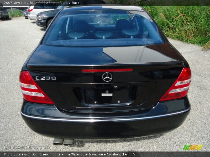 Black / Black 2007 Mercedes-Benz C 230 Sport